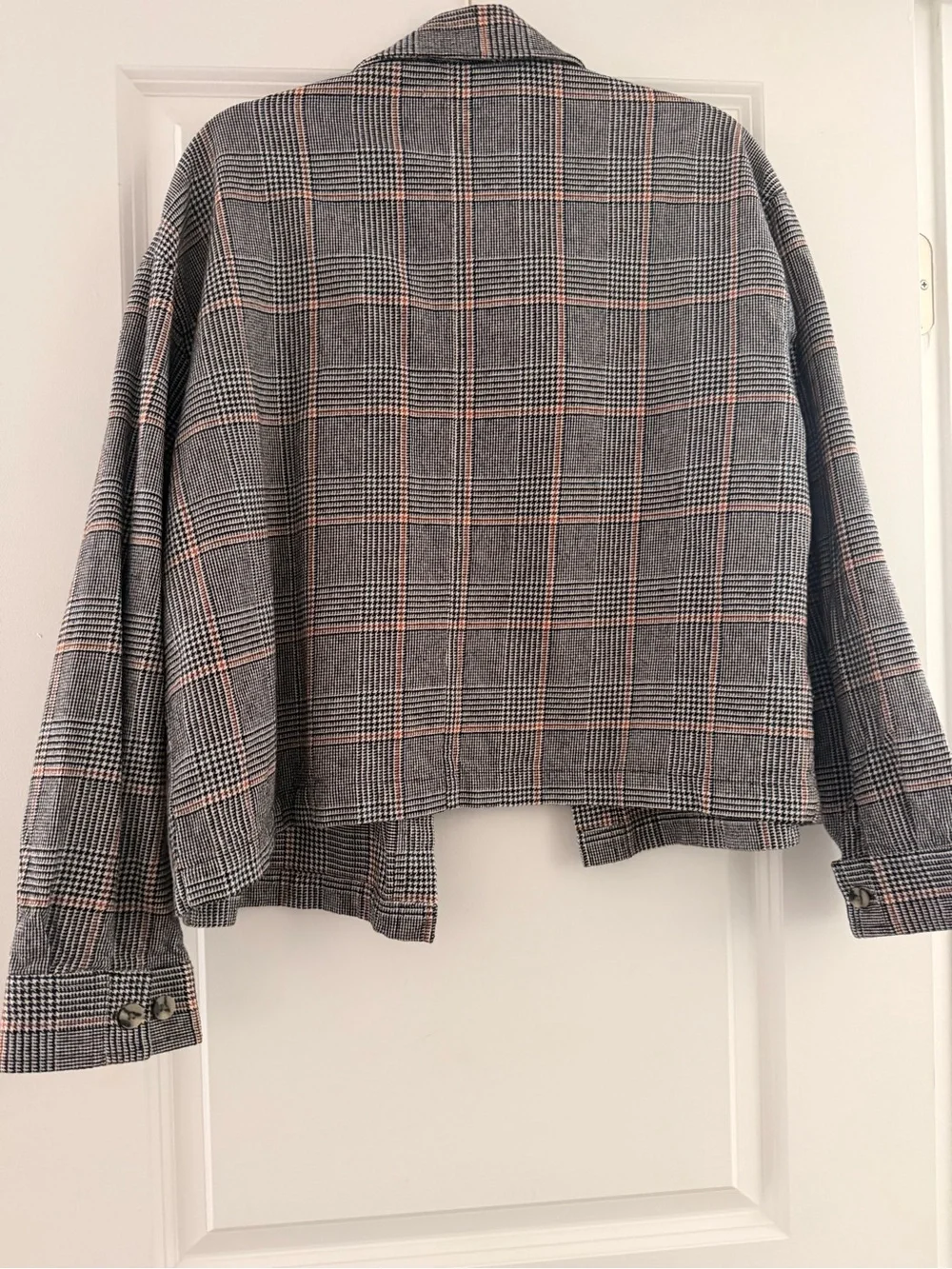 Brixton Gray Plaid Jacket with Pink Windowpane - Picture 3 of 3